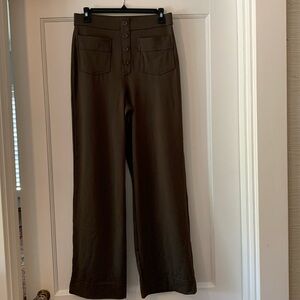 Halara High-Waisted Button Multiple Pockets Straight-Leg Casual Pants